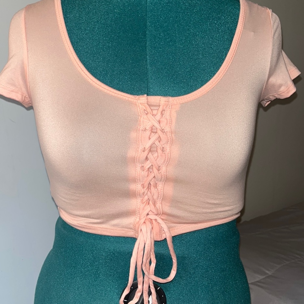 Pink crop top size small